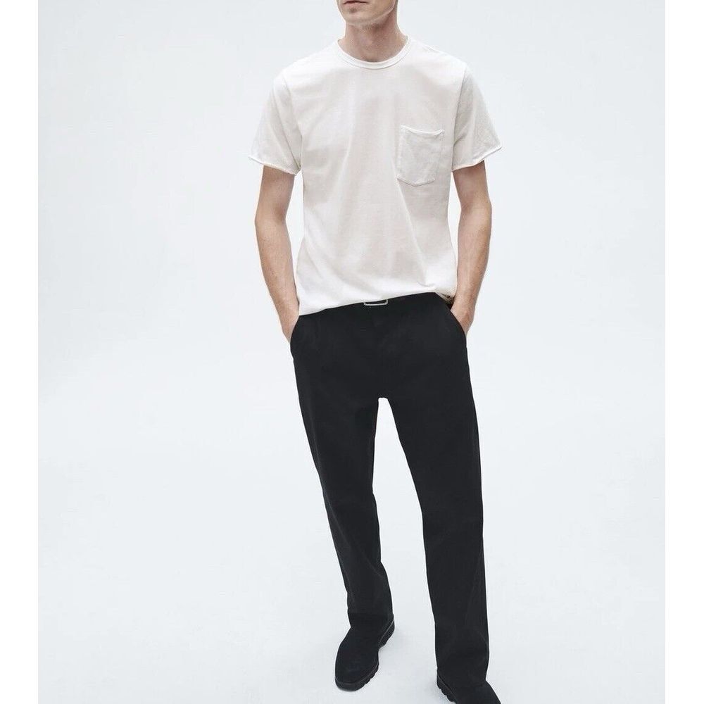 Rag & Bone Men Miles Cotton‎ Tee Short Sleeve Lightweight Jersey Shirt White XXL
